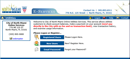 North Miami E-Services Portal