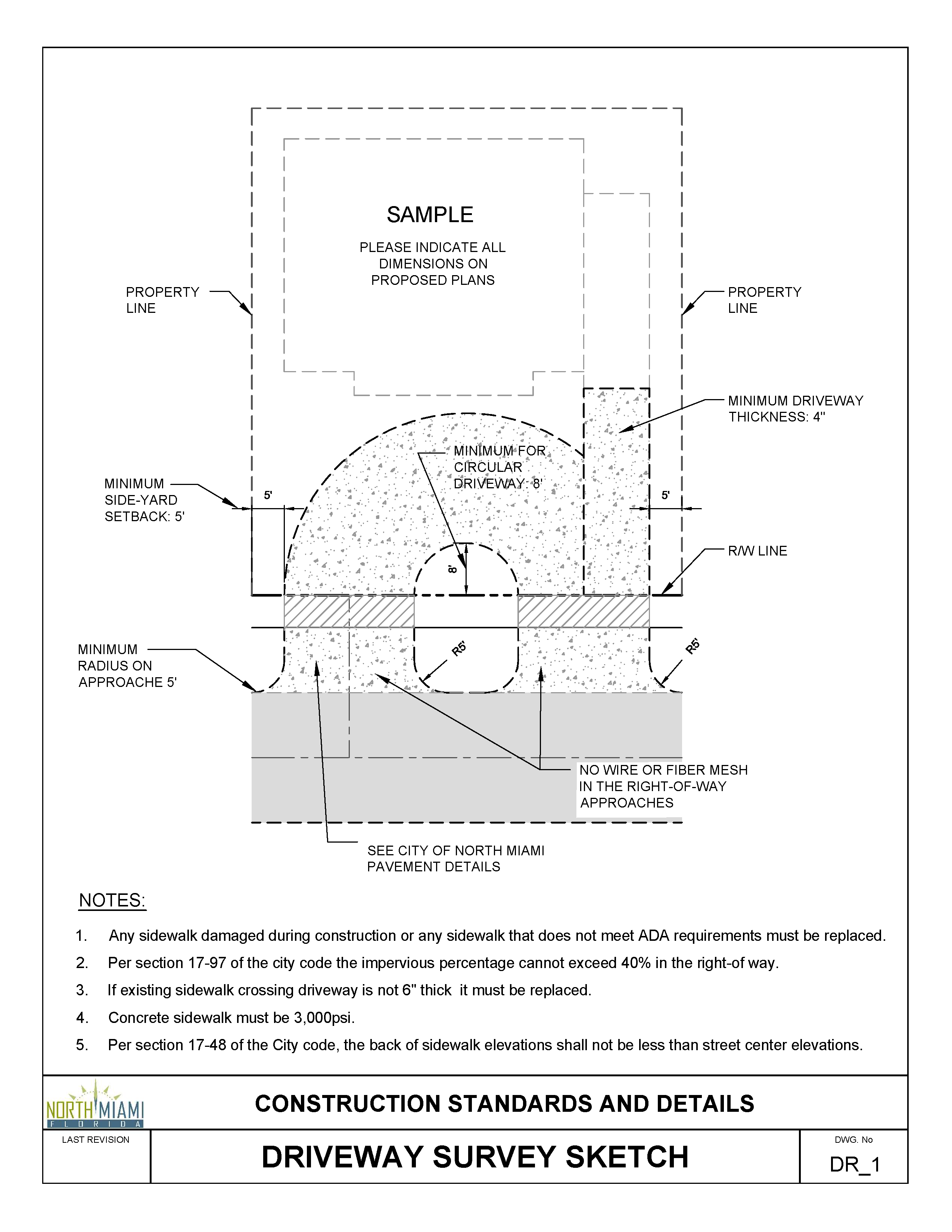 DR_1 - DRIVEWAY SURVEY SKETCH
