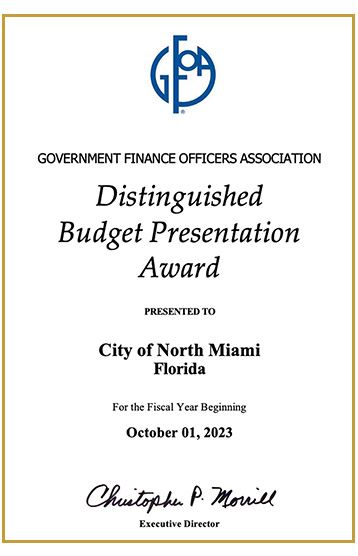 Distinguished Budget Presentation Award Opens in new window