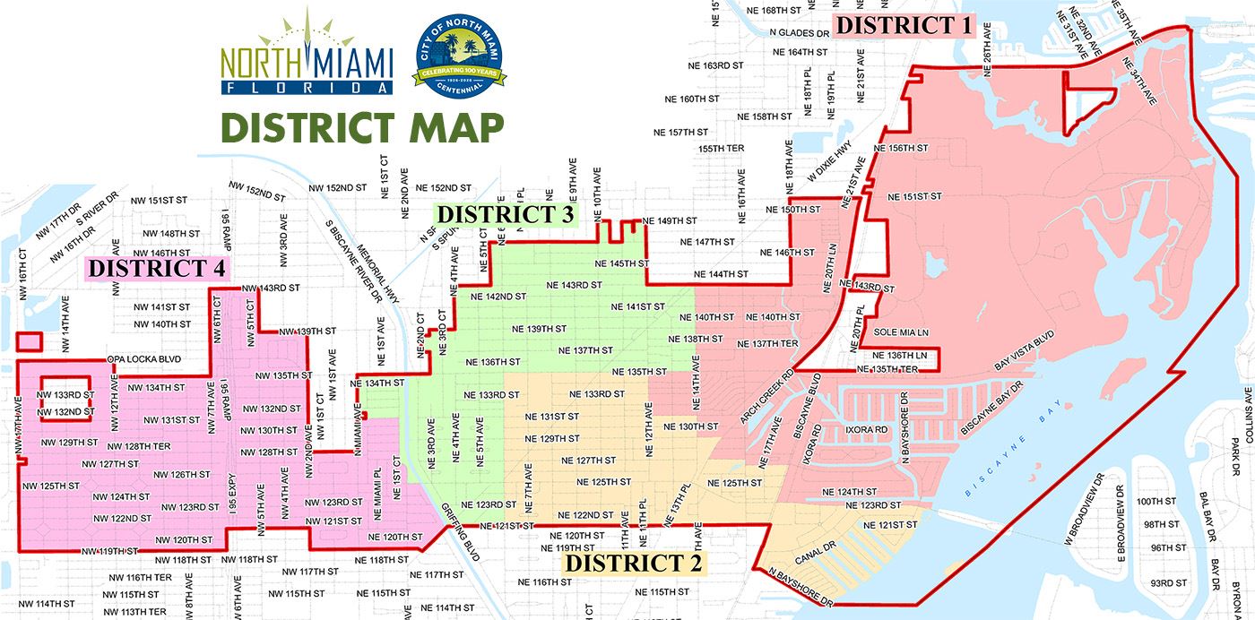 City of North Miami District Map