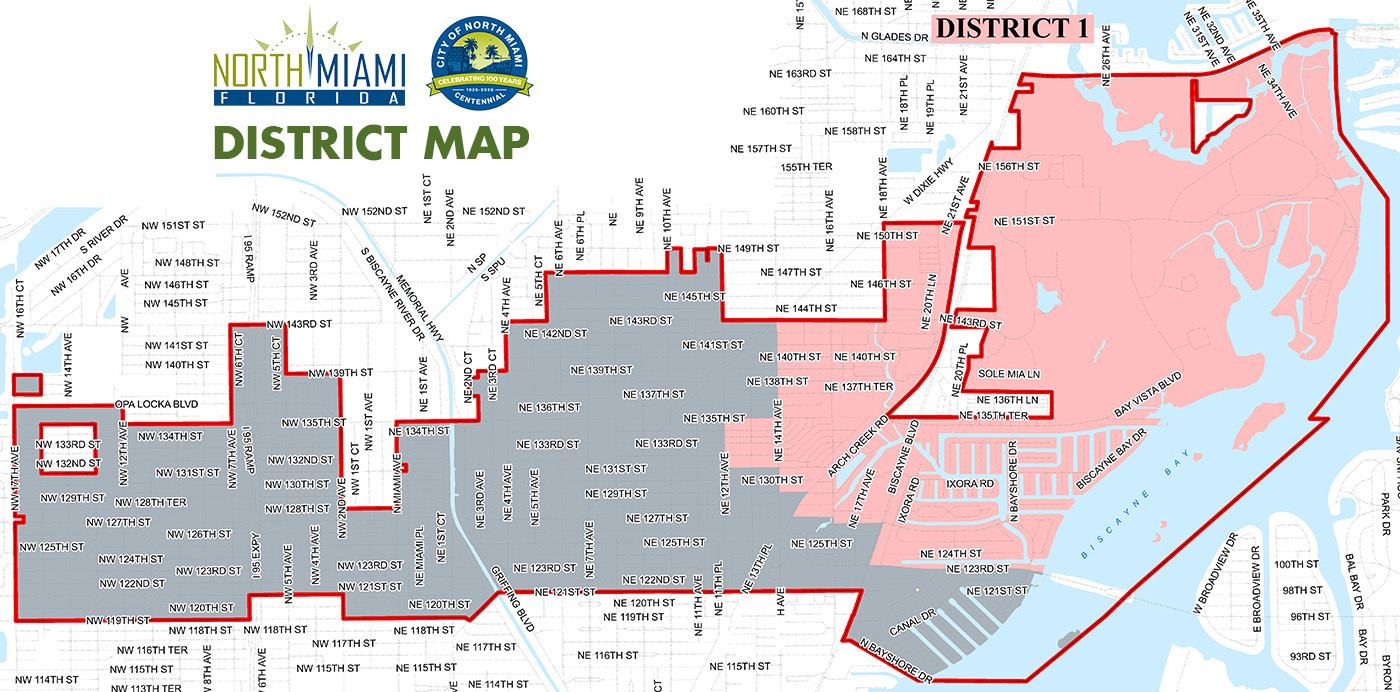 City of North Miami District Map - District 1